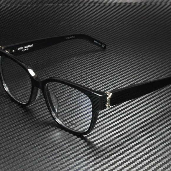Saint Laurent Women's Black and Silver Eyeglasses! - Picture 1 of 4